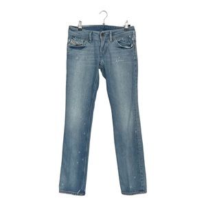 Diesel Y2K Light Wash Bleached Low Rise Straight Jeans 26